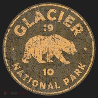 Retro Glacier National Park Montana Hiking Hat thumb 2