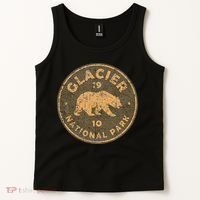 Retro Glacier National Park Montana Hiking Tank Top thumb 2
