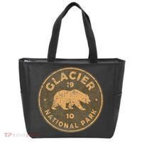 Retro Glacier National Park Montana Hiking Tote Bag thumb 0