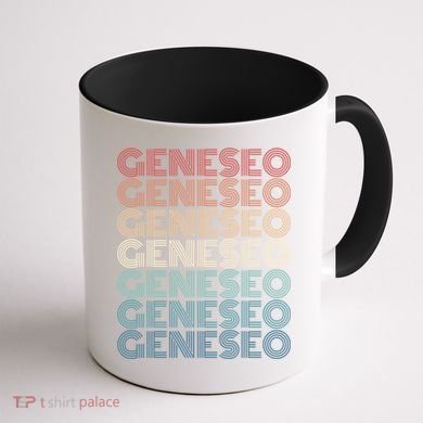 Retro Geneseo New York Gift Coffee Mug back