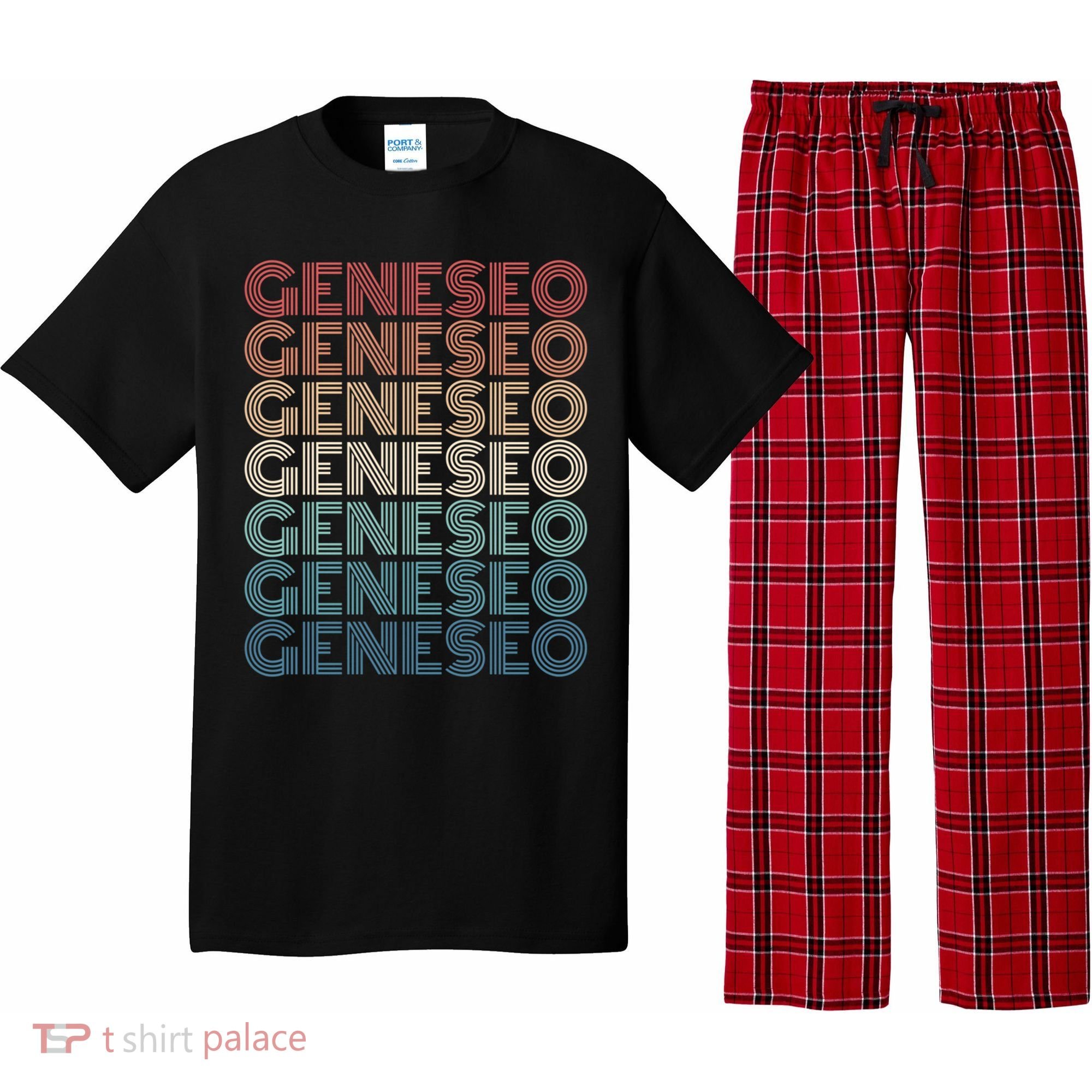 Retro Geneseo New York Gift Pajama Set