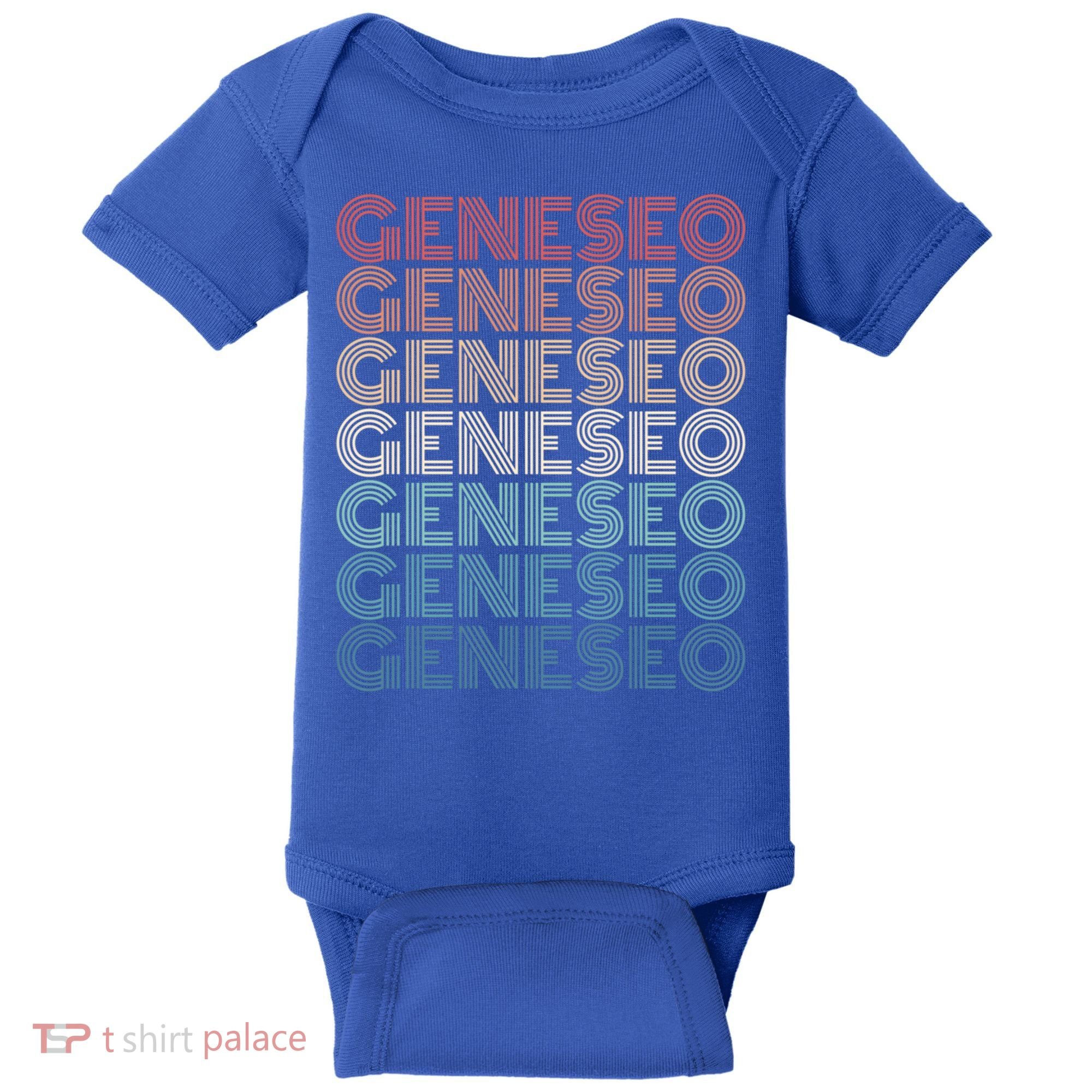 Retro Geneseo New York Gift Baby Bodysuit