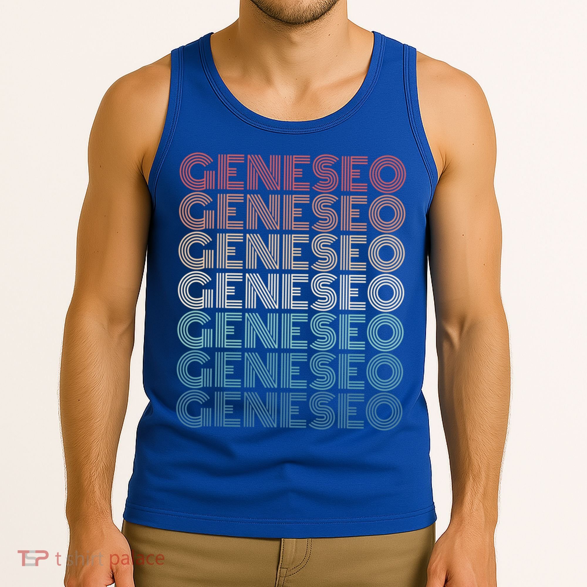 Retro Geneseo New York Gift Tank Top