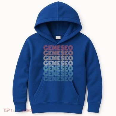 Retro Geneseo New York Gift Kids Hoodie