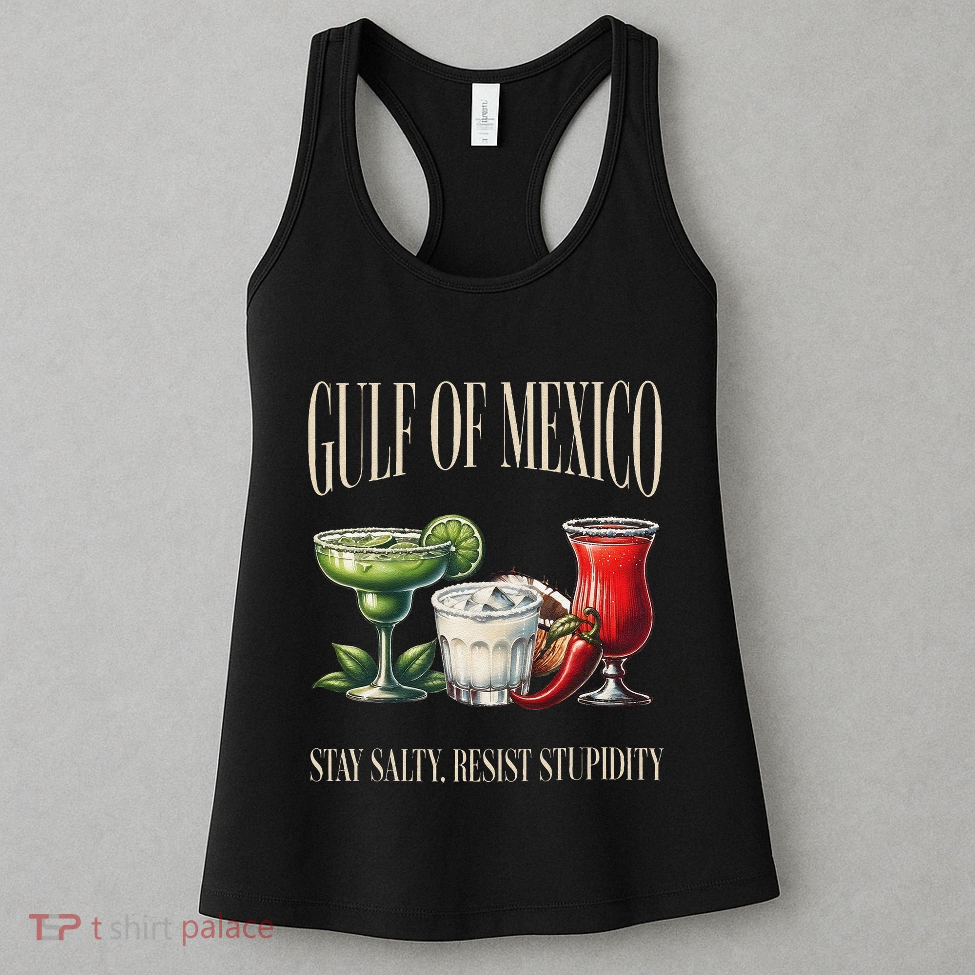 Retro Gulf Of Mexico Social Club Progressive Liberal Women's Tank Top
