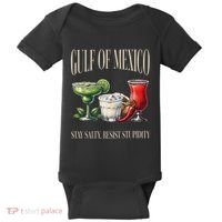 Retro Gulf Of Mexico Social Club Progressive Liberal Baby Bodysuit thumb 0