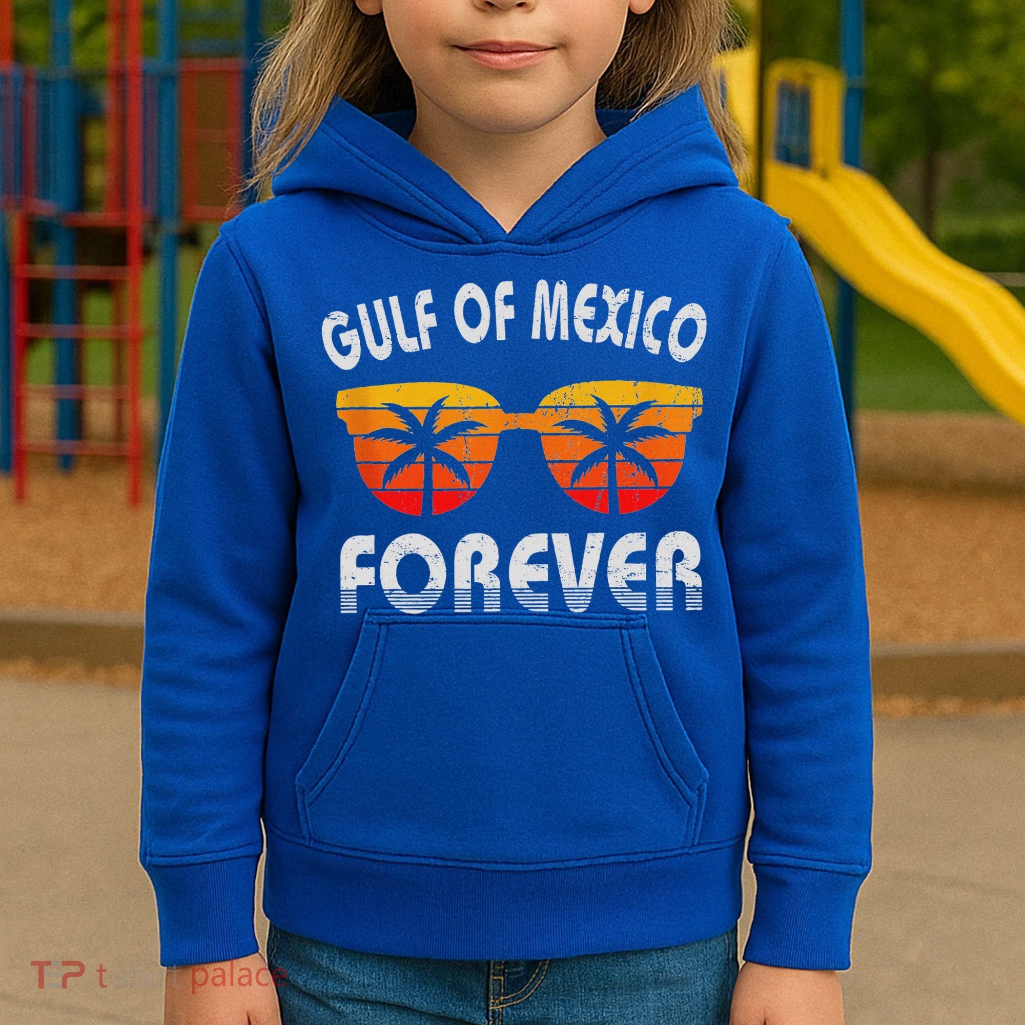 Retro Gulf Of Mexico Forever Kids Hoodie