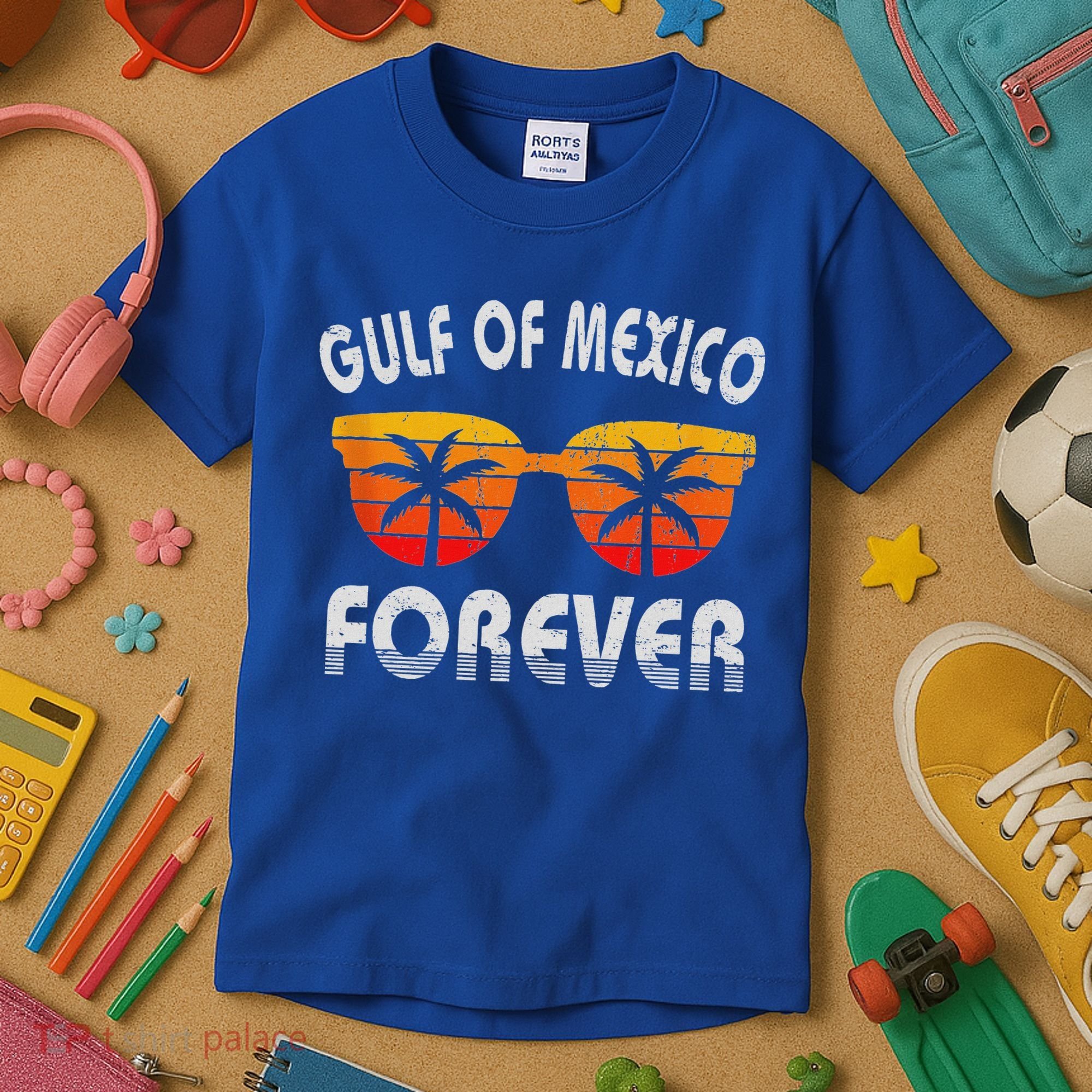 Retro Gulf Of Mexico Forever Kids T-Shirt
