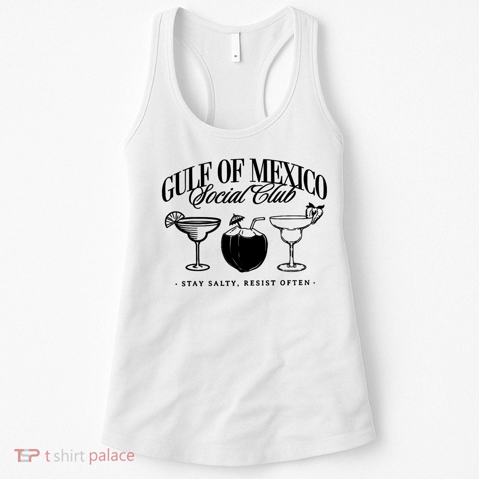 Retro Gulf Of Mexico Social Club Progressive Liberal Women's Tank Top