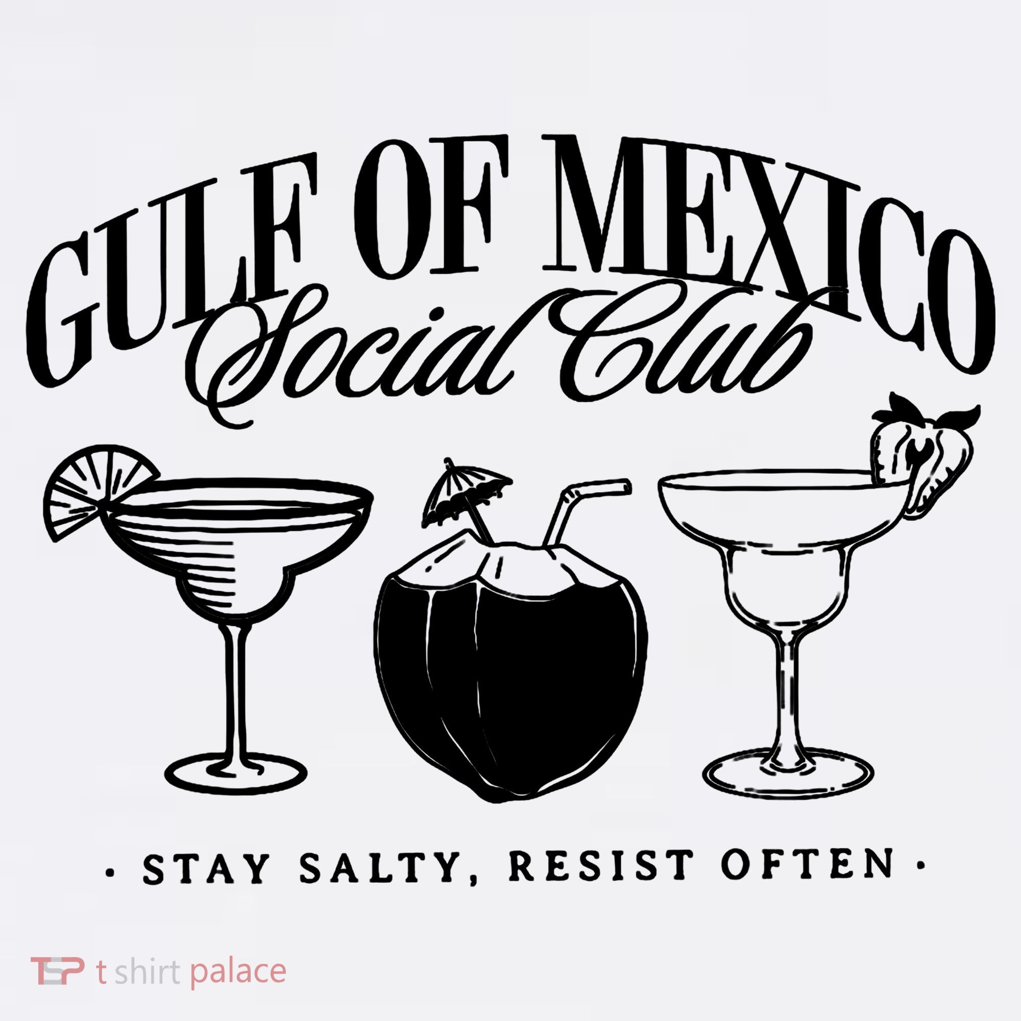 Retro Gulf Of Mexico Social Club Progressive Liberal Women's Tank Top