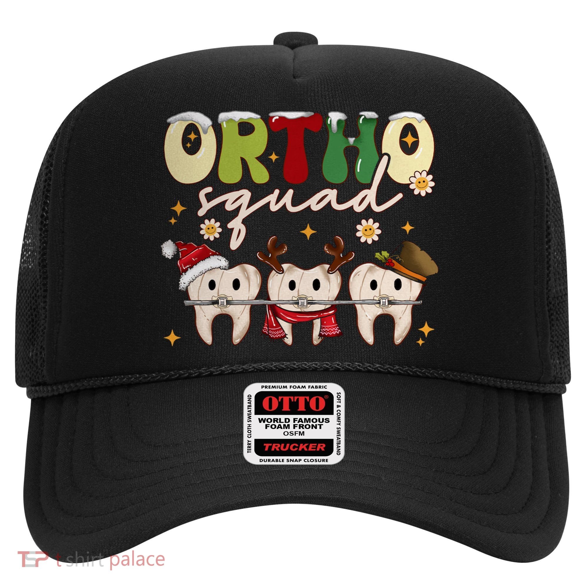 Retro Groovy Ortho Squad Christmas Orthodontist Dentist Gift Hat