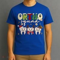 Retro Groovy Ortho Squad Christmas Orthodontist Dentist Gift T-Shirt thumb 3