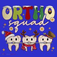 Retro Groovy Ortho Squad Christmas Orthodontist Dentist Gift Mousepad thumb 1