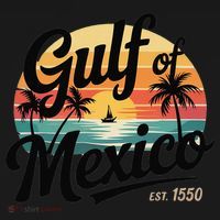 Retro Gulf Of Mexico Patriotic Beach Life Est 1550 Women's Hoodie thumb 2