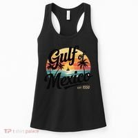 Retro Gulf Of Mexico Patriotic Beach Life Est 1550 Women's Tank Top thumb 0