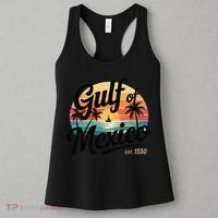 Retro Gulf Of Mexico Patriotic Beach Life Est 1550 Women's Tank Top thumb 3