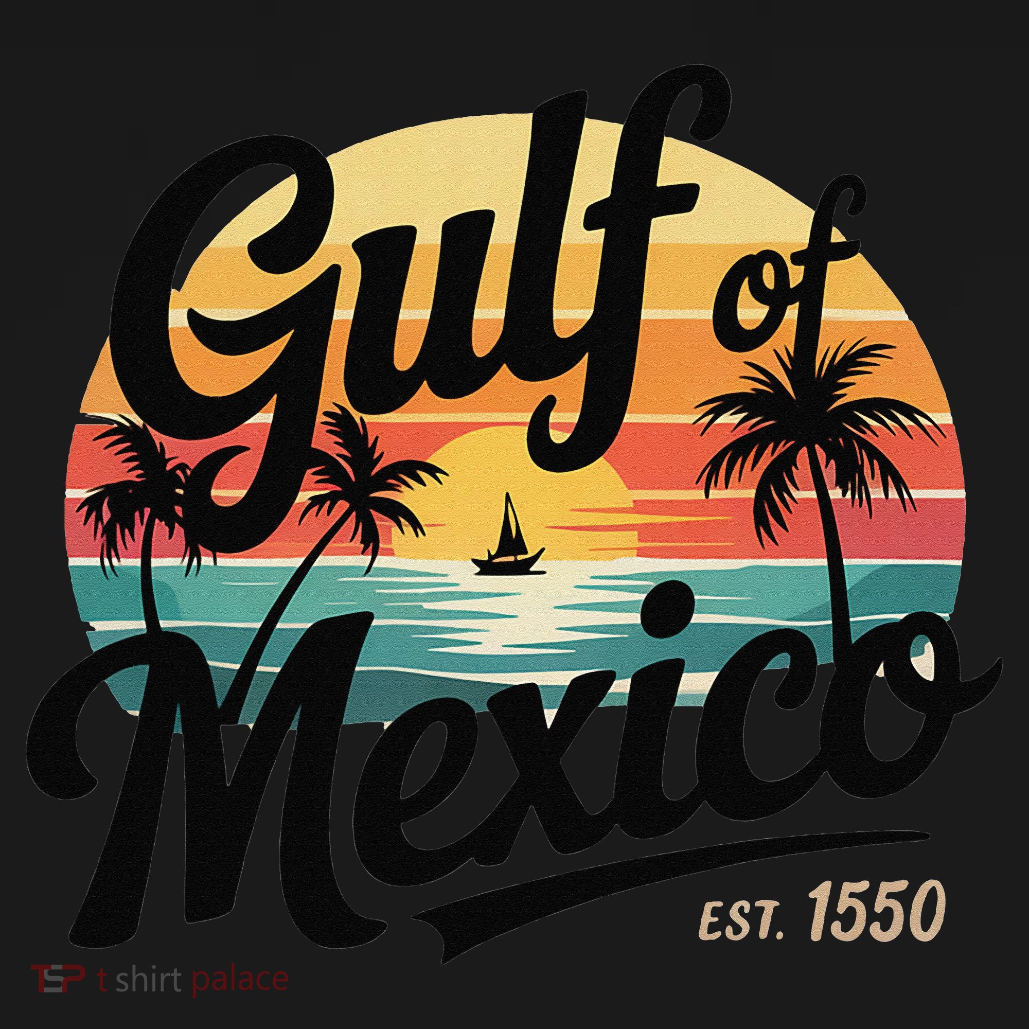 Retro Gulf Of Mexico Patriotic Beach Life Est 1550 Women's Tank Top