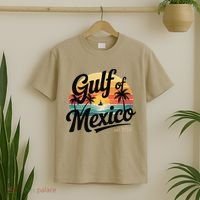 Retro Gulf Of Mexico Patriotic Beach Life Est 1550 T-Shirt thumb 2