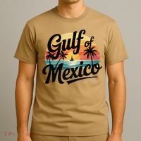 Retro Gulf Of Mexico Patriotic Beach Life Est 1550 T-Shirt thumb 3