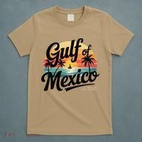 Retro Gulf Of Mexico Patriotic Beach Life Est 1550 T-Shirt thumb 5