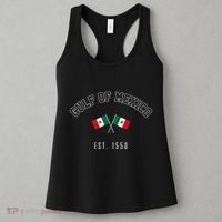 Retro Gulf Of Mexico Est. 1550 Mexican Flag Gulf Forever Women's Tank Top thumb 3