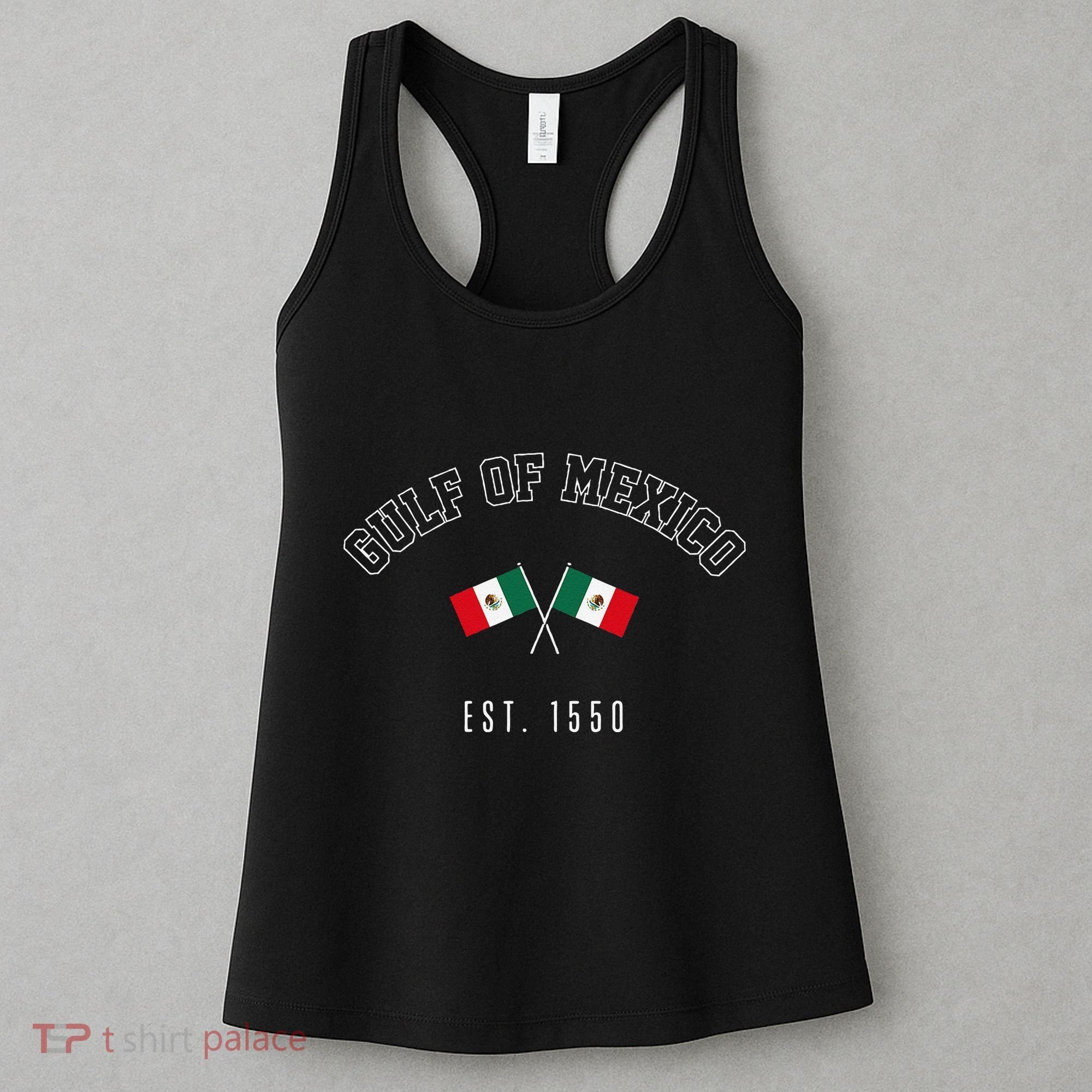 Retro Gulf Of Mexico Est. 1550 Mexican Flag Gulf Forever Women's Tank Top