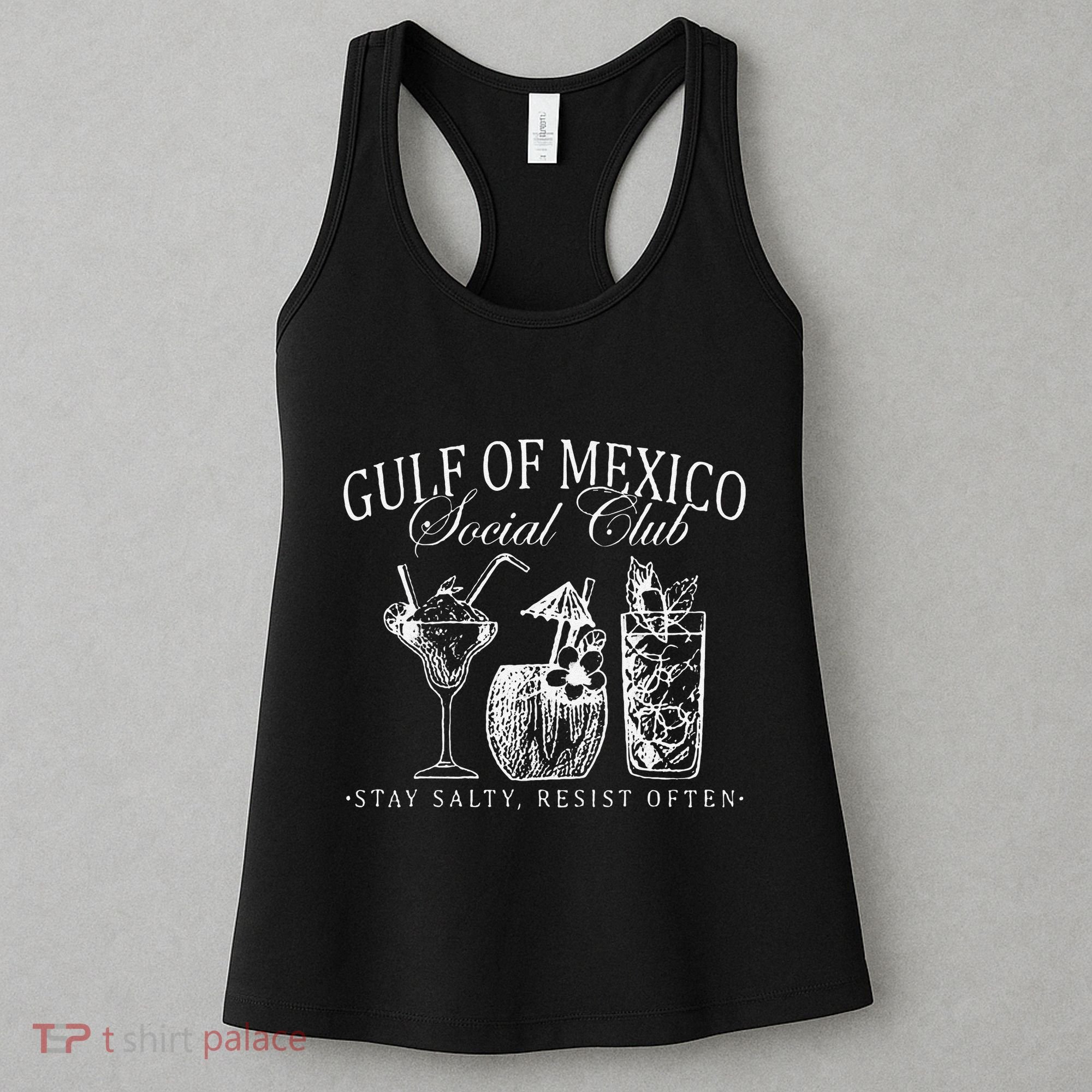 Retro Gulf Of Mexico Social Club Progressive Liberal Women's Tank Top