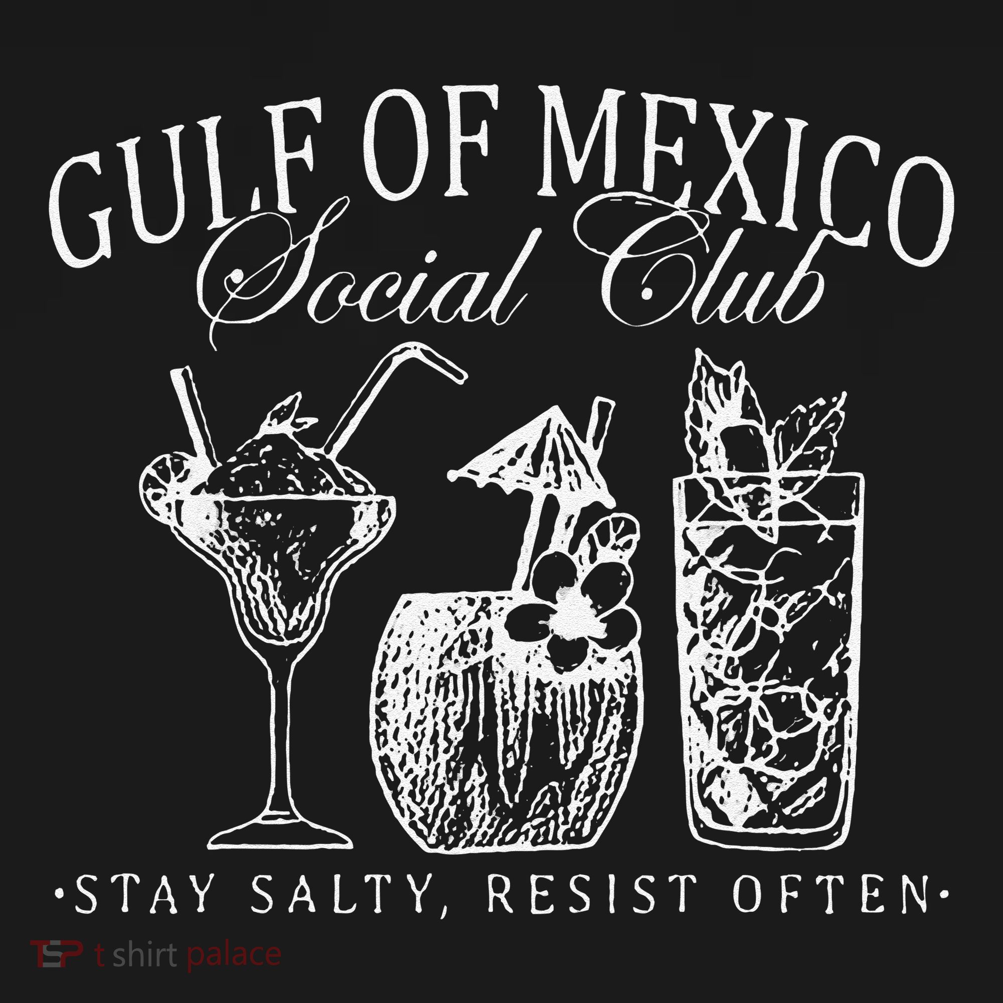 Retro Gulf Of Mexico Social Club Progressive Liberal Women's Tank Top