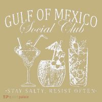 Retro Gulf Of Mexico Social Club Progressive Liberal T-Shirt thumb 7