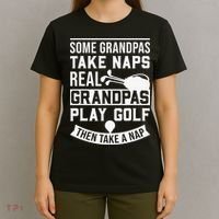Real Grandpas Play Golf Funny Golf Grandpa Gifts Golfers T-Shirt thumb 4