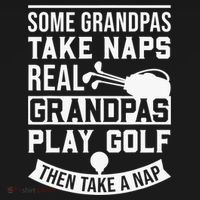 Real Grandpas Play Golf Funny Golf Grandpa Gifts Golfers Women's Hoodie thumb 2