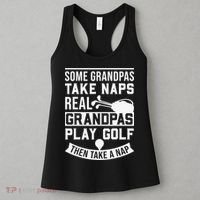 Real Grandpas Play Golf Funny Golf Grandpa Gifts Golfers Women's Tank Top thumb 3
