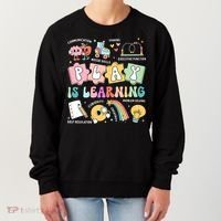 Retro Groovy Play Is Learning Kindergarten Teacher Daycare Women's Sweatshirt thumb 0