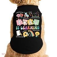 Retro Groovy Play Is Learning Kindergarten Teacher Daycare Doggie Tank thumb 0
