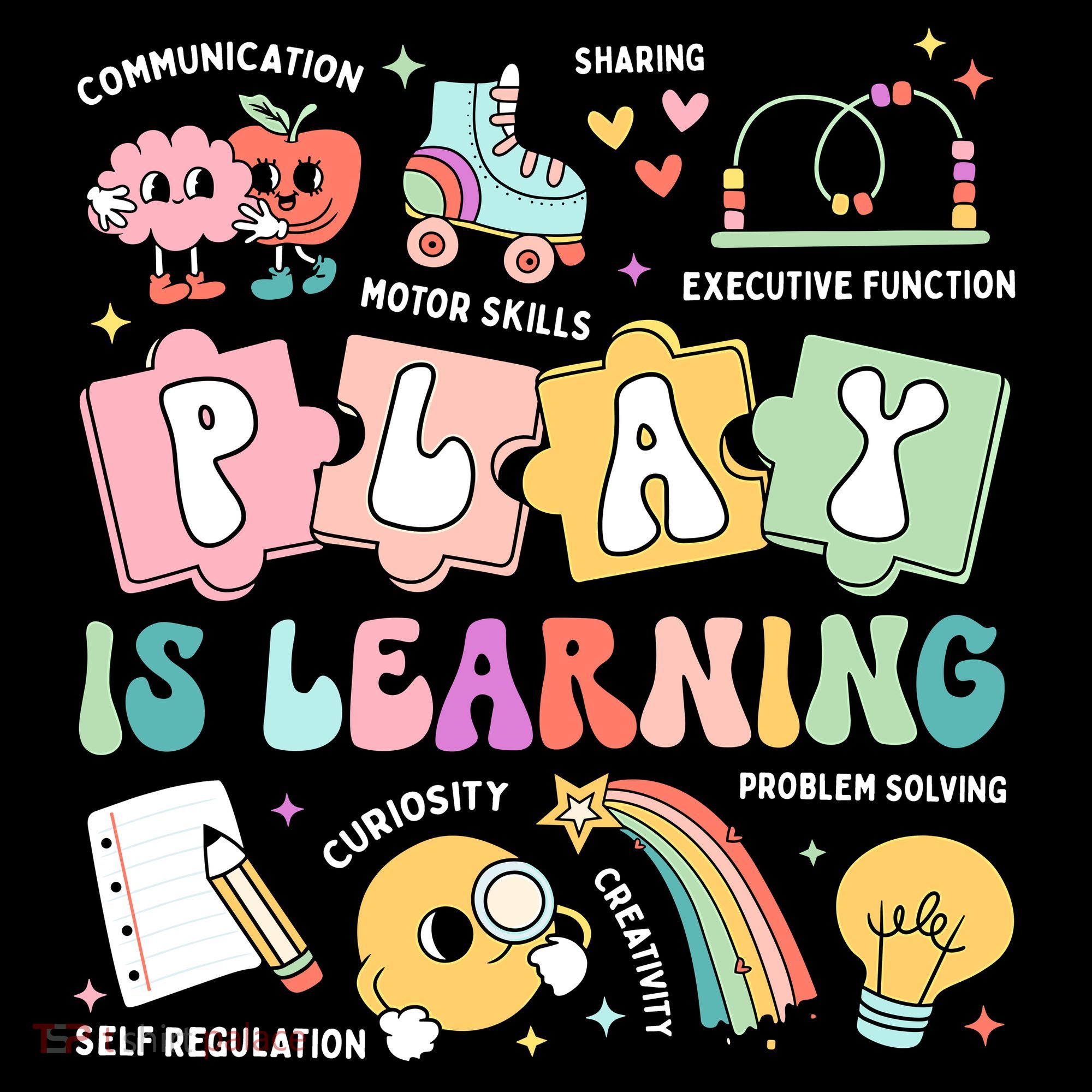 Retro Groovy Play Is Learning Kindergarten Teacher Daycare Coffee Mug