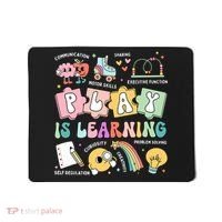 Retro Groovy Play Is Learning Kindergarten Teacher Daycare Mousepad thumb 0