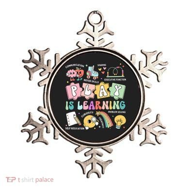 Retro Groovy Play Is Learning Kindergarten Teacher Daycare Ornament