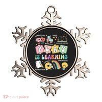 Retro Groovy Play Is Learning Kindergarten Teacher Daycare Ornament thumb 0