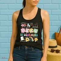 Retro Groovy Play Is Learning Kindergarten Teacher Daycare Women's Tank Top thumb 2
