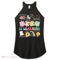 Retro Groovy Play Is Learning Kindergarten Teacher Daycare Women's Perfect Tri Rocker Tank thumb 0