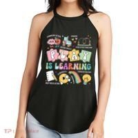Retro Groovy Play Is Learning Kindergarten Teacher Daycare Women's Perfect Tri Rocker Tank thumb 2