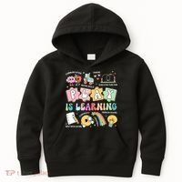 Retro Groovy Play Is Learning Kindergarten Teacher Daycare Kids Hoodie thumb 0
