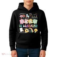 Retro Groovy Play Is Learning Kindergarten Teacher Daycare Kids Hoodie thumb 4