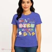 Retro Groovy Play Is Learning Kindergarten Teacher Daycare Women's T-Shirt thumb 4