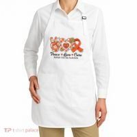 Retro Groovy Peace Love Cure Multiple Sclerosis Awareness Apron thumb 2