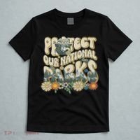 Retro Groovy Protect Our National Parks Bear Funny T-Shirt thumb 5