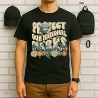 Retro Groovy Protect Our National Parks Bear Funny T-Shirt thumb 6