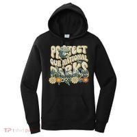Retro Groovy Protect Our National Parks Bear Funny Women's Hoodie thumb 0