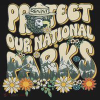 Retro Groovy Protect Our National Parks Bear Funny Women's Hoodie thumb 2