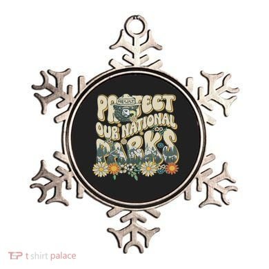 Retro Groovy Protect Our National Parks Bear Funny Ornament